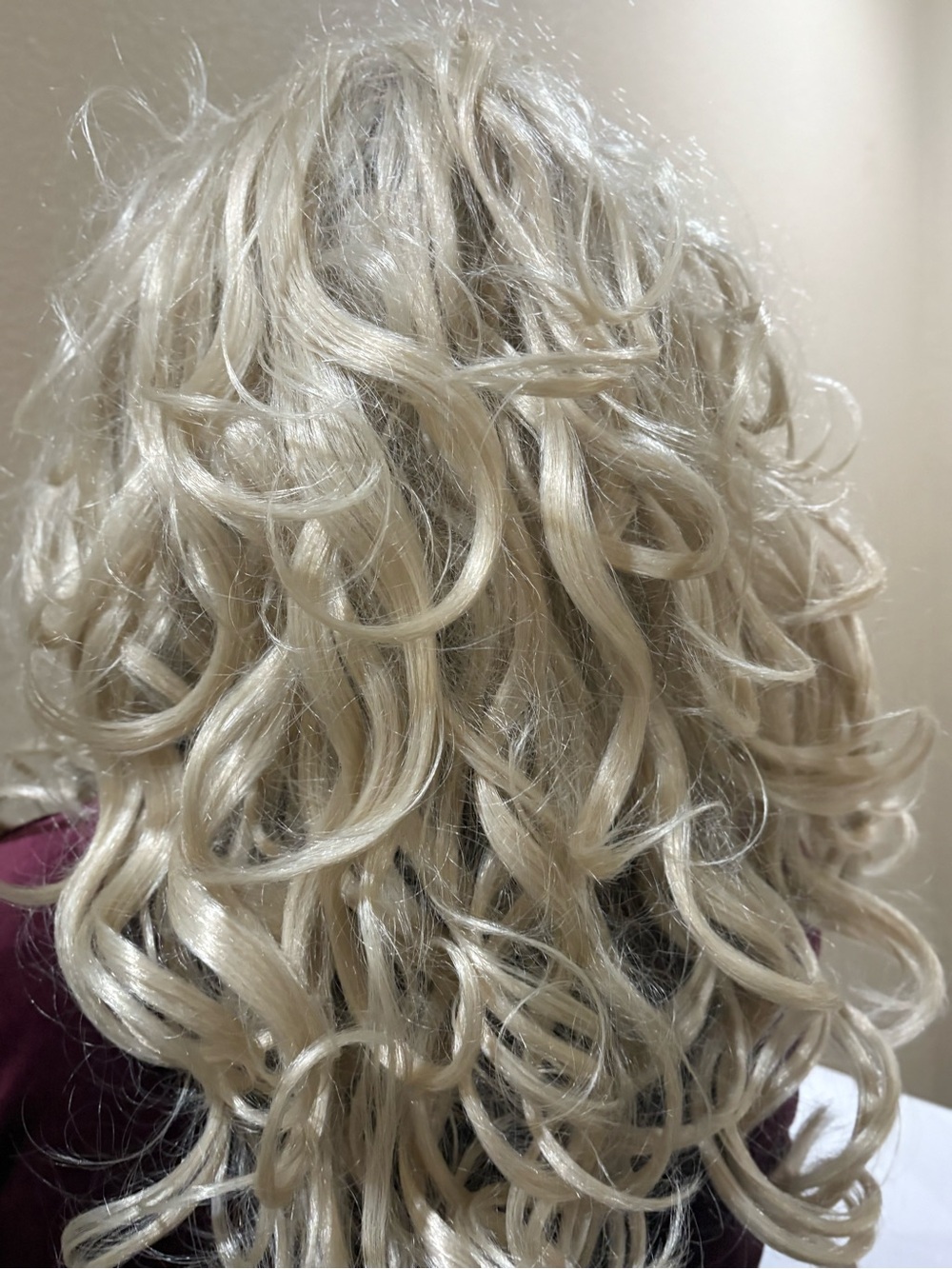 Spirit Blonde Curly Wig Long Layered Synthetic Costume Hair Halloween Cosplay